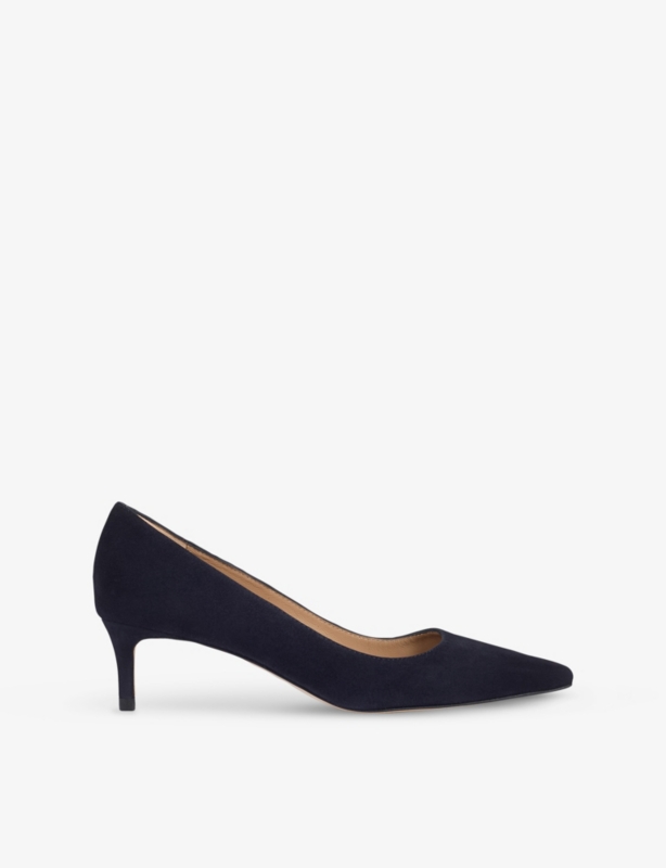 New Ava Suede Kitten Heel Courts