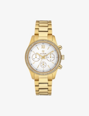 SIF JAKOBS: Domenica Gold-Plated Stainless-Steel And Zirconia Quartz Watch