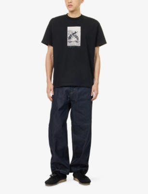 Carhartt Mens Blue Brandon Straight-leg Denim Jeans In Blue