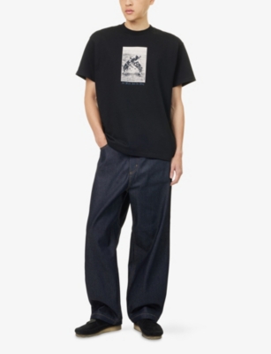 Carhartt Ip Mens No Play Crewneck Cotton-jersey T-shirt Black In Black