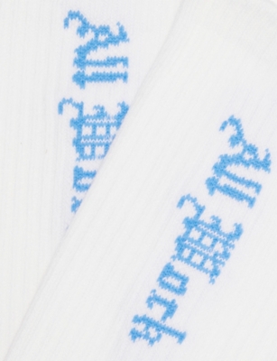 Carhartt Mens White No Play Printed Stretch-cotton Blend Socks In White