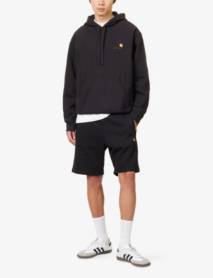 Carhartt Mens Black American Script Zip-up Cotton-blend Hoody Xl In Black