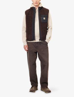 Carhartt Mens Fleur De Sel / Gold Chase Relaxed-fit Cotton-blend Hoodie In Neutral