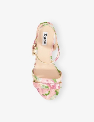DUNE: Merisa Block-Heel Woven Sandals