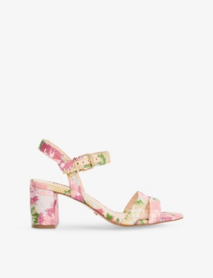 DUNE: Merisa Block-Heel Woven Sandals