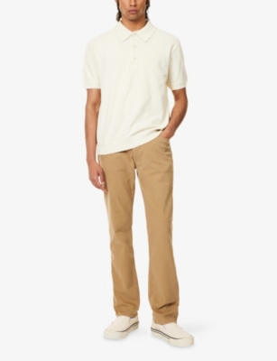 Citizen Of Humanity Mens Tan (md Beige) Elijah Straight-leg Stretch-denim And Cashmere Jeans In Multi