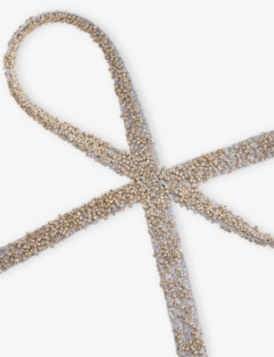 SELFRIDGES EDIT: Bead-Embellished Bow With Clip Christmas Decoration