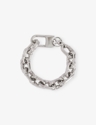 Vitaly Mens Silver Combust Stainless Steel Bracelet