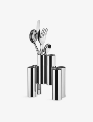 Alessi Canale Six-piece Stainless-steel Cutlery Holder