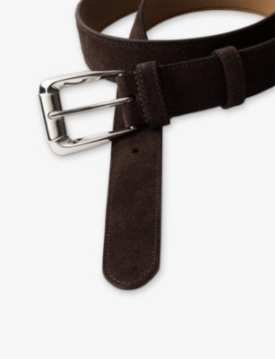 PRADA: Brushed Suede Belt