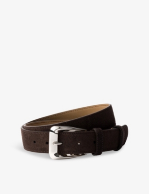 PRADA: Brushed Suede Belt