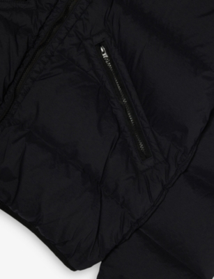Stone Island Hooded Cotton Jacket In Black
