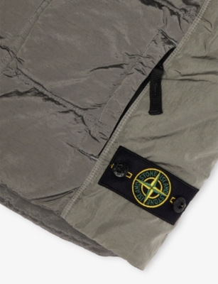 Stone Island Dust Logo-patch Padded Shell Gilet 2-12 In Green