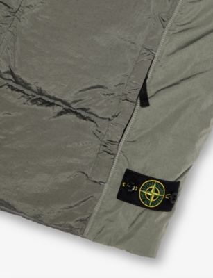 Stone Island Dust Crinkle Sleeveless Shell Gilet In Green