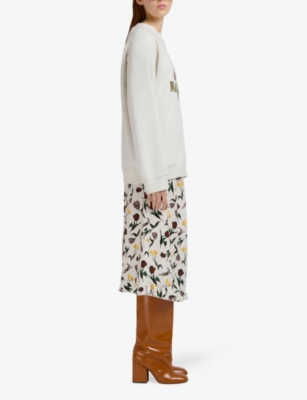 Marni Womens Low01 Branded Short-sleeved Cotton-jersey T-shirt In White