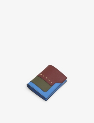 Marni Womens Zo958 Colour-block Leather Bifold Wallet