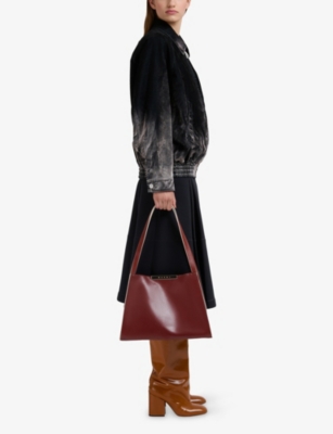 MARNI: Cresta E/W Small Leather Shoulder Bag