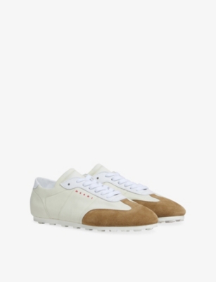 Marni Womens Zo976 Softy Soccer Fabric And Suede Low-top Trainers Eur 38/5 Uk