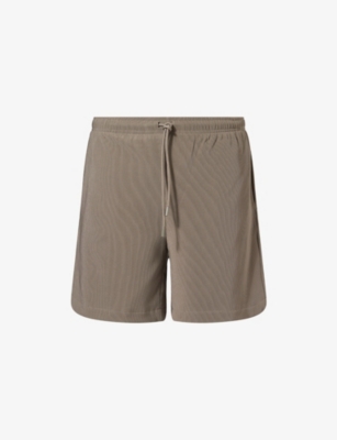 THE COUTURE CLUB: Ribbed Drawstring Stretch-Woven Shorts