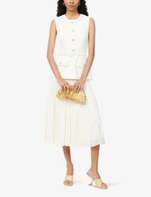 REBECCA VALLANCE: Jonie Sleeveless Woven Midi Dress