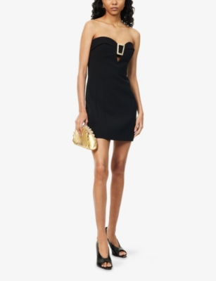 REBECCA VALLANCE: Altair Sweetheart-Neckline Woven Mini Dress