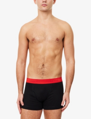 CALVIN KLEIN: Logo-Waist Cotton Trunks Pack of Five