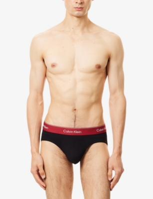 CALVIN KLEIN: Icon Branded Pack Of Three Stretch-Cotton Briefs