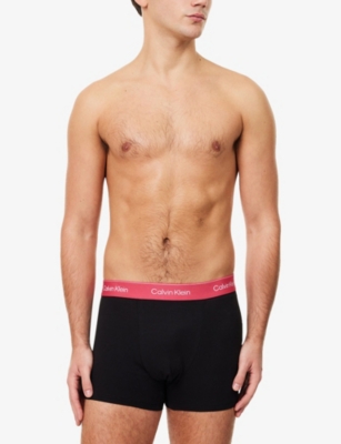 Calvin Klein Mens Turb,wht,innuendo Icon Stretch-cotton Trunks Pack Of Three Xxl In Multi