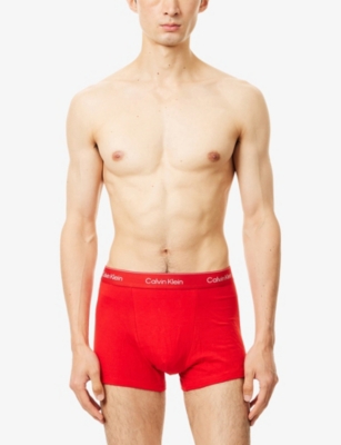 CALVIN KLEIN: Icon Relaxed-Fit Pack Of Three Stretch-Cotton Trunks