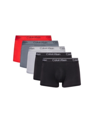 Mens Calvin Klein Microfiber Low-Rise Pack Of Five Stretch-Woven Trunks
