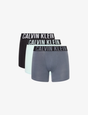 Calvin Klein Mens  Intense Power Pack Of Three Stretch-jersey Boxer Briefs In Multi