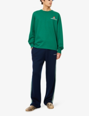 CASABLANCA: Montagne Crewneck Cotton Top