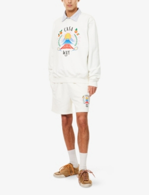 CASABLANCA: Casa Way Mountain Cotton-Jersey Sweat Shorts