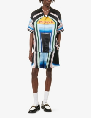 Casablanca Short Sleeve Cuban Collar Shirt In Multi