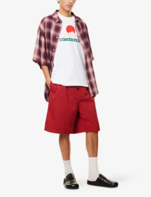CASABLANCA: Montagne Brand-Embroidered Cotton-Jersey T-Shirt