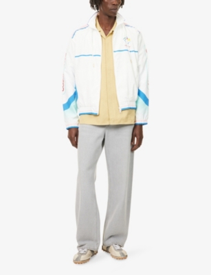 CASABLANCA: Logo-Print Colourblock Shell Windbreaker Jacket