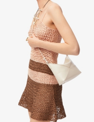 Loewe Womens Sea Salt Puzzle Fold Leather Cross-body Bag
