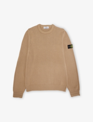 Stone Island Kids' Crewneck Knitted Stretch-cotton Jump In Multi