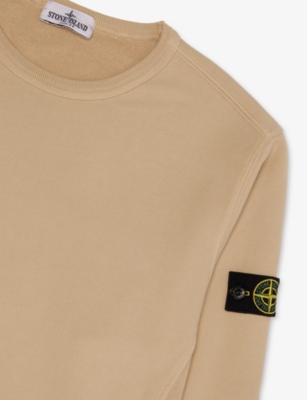 STONE ISLAND: Junior Compass-Badge Cotton-Jersey Sweatshirt