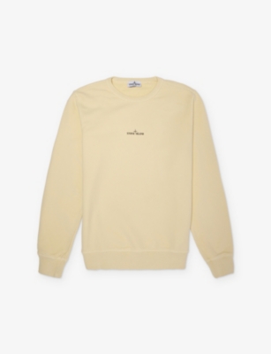 Stone Island Vory Logo-print Cotton-jersey Sweatshirt In Neutral