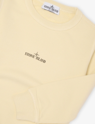 STONE ISLAND: Logo-Print Crewneck Cotton-Jersey Sweatshirt 2-12 Years