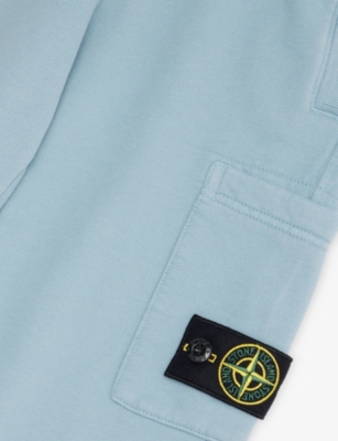 STONE ISLAND: Logo-Badge Cotton Jogging Bottoms 2-12 Years