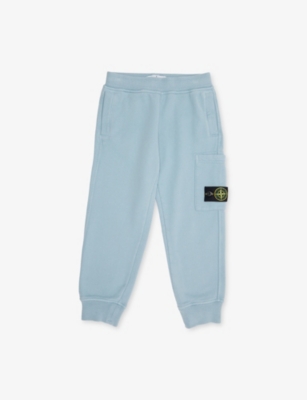 STONE ISLAND: Logo-Badge Cotton Jogging Bottoms 2-12 Years