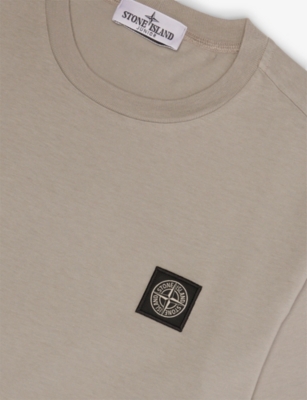 STONE ISLAND: Logo-Badge Short-Sleeve Cotton-Jersey T-Shirt 14 Years