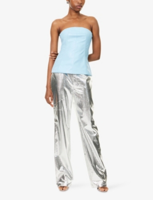 AMY LYNN: Straight-Leg Faux Leather Trousers