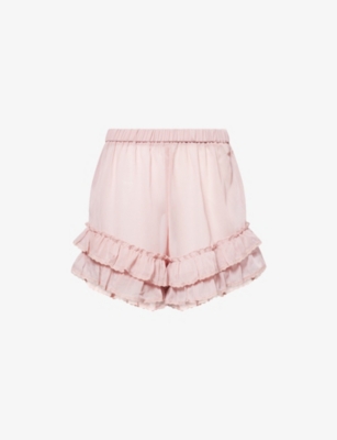 Amy Lynn Womens Relaxed-fit Semi-sheer Chiffon Shorts Pink In Pink