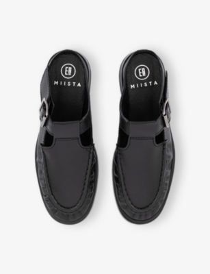 Shop Miista Womens Gianna Leather Mules Black Eur 38/5 Uk