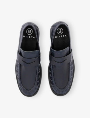 MIISTA: Zita Leather Loafers