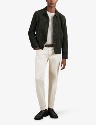 REISS: Devonshire Patch-Pocket Suede Jacket