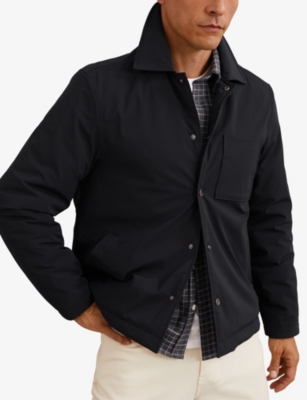 REISS: Parker Patch-Pocket Stretch-Nylon Overshirt